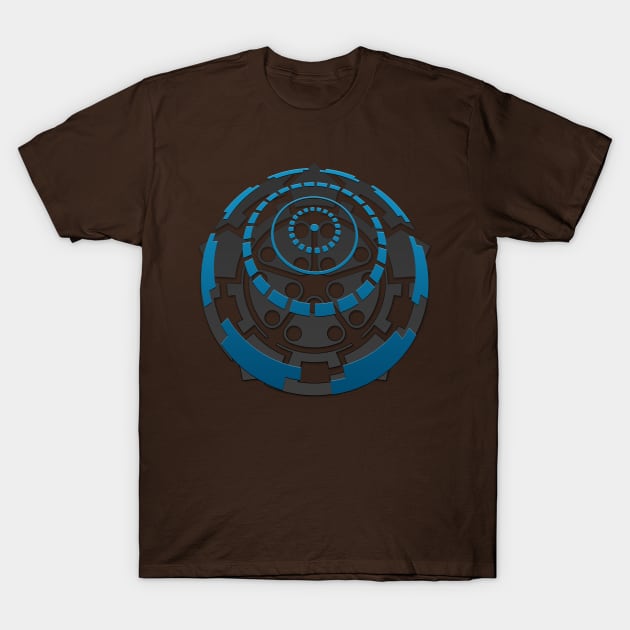 Cyborg Gears Cyber Industrial Metal Components Robot Guts Clockworks clockwerks T-Shirt by Shayna